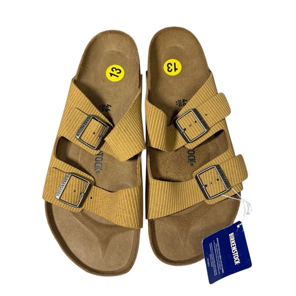 NWT Birkenstock Arizona Suede Embossed Sandals Size 46 M 13 - Picture 2 of 8